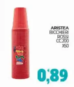 Eté Aristea bicchieri rossi cc.200 offerta