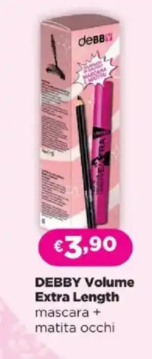 Acqua & Sapone DEBBY Volume Extra Length mascara + matita occhi offerta