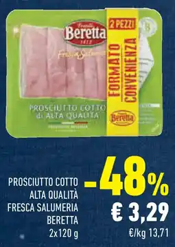 Conad Prosciutto cotto alta qualità fresca salumeria BERETTA offerta