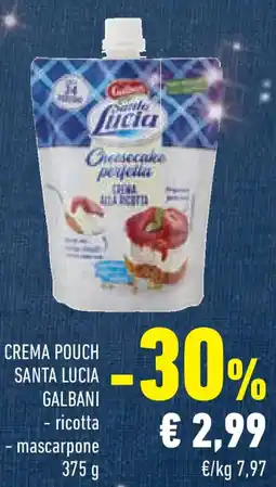 Conad Crema pouch santa lucia GALBANI ricotta mascarpone offerta