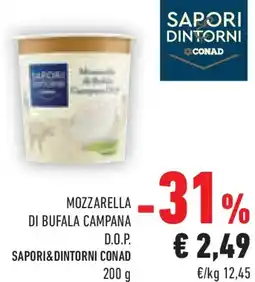 Conad Mozzarella di bufala campana D.O.P. SAPORI&DINTORNI CONAD offerta