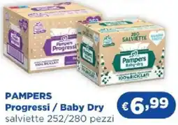 Acqua & Sapone PAMPERS Progressi/Baby Dry salviette offerta