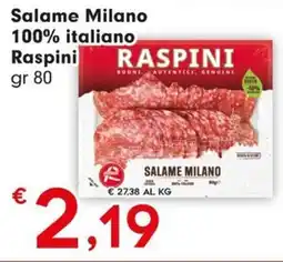 DeSpar Express Salame Milano 100% italiano Raspini offerta
