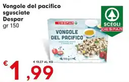 DeSpar Express Vongole del pacifico sgusciate Despar offerta