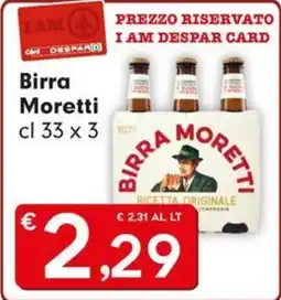 DeSpar Express Birra Moretti offerta
