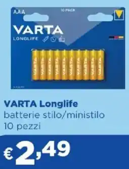 Acqua & Sapone VARTA Longlife batterie stilo/ministilo offerta