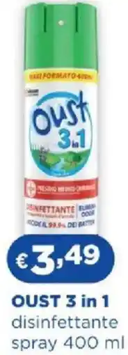 Acqua & Sapone OUST 3 in 1 disinfettante spray offerta