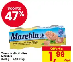 Eurospar Tonno in olio di oliva Mareblu offerta