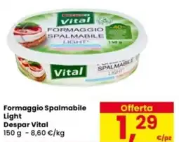 Eurospar Formaggio Spalmabile Light Despar Vital offerta