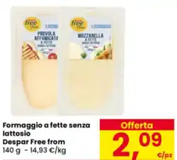 Eurospar Formaggio a fette senza lattosio Despar Free from offerta