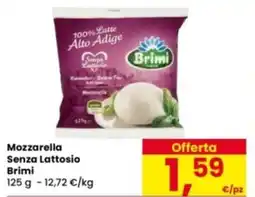 Eurospar Mozzarella Senza Lattosio Brimi offerta