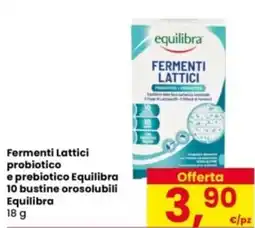 Eurospar Fermenti Lattici probiotico e prebiotico Equilibra 10 bustine orosolubili Equilibra offerta