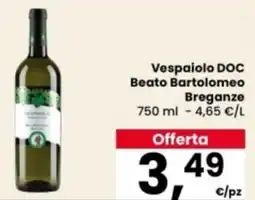 Eurospar Vespaiolo DOC Beato Bartolomeo Breganze offerta
