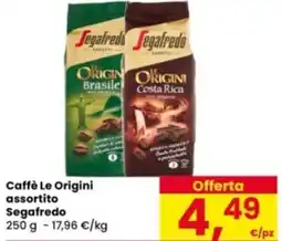 Eurospar Caffè Le origini Segafredo offerta
