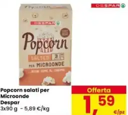 Eurospar Popcorn salati per Microonde Despar offerta