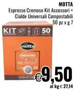 Famila MOTTA Espresso Cremoso Kit Accessori + Cialde Universali Compostabili offerta