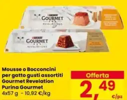 Eurospar Mousse o Bocconcini per gatto Gourmet Revelation Purina Gourmet offerta