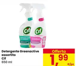 Eurospar Detergente Greenactive Cif offerta