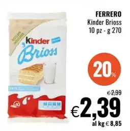 Famila FERRERO Kinder Brioss offerta