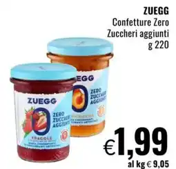 Famila ZUEGG ZUEGG Confetture Zero Zuccheri aggiunti offerta