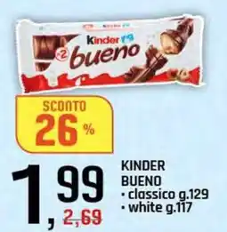 Famila Superstore KINDER BUENO classic e white offerta