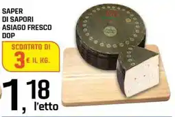 Famila Superstore Saper di sapori asiago fresco dop offerta