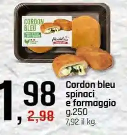 Famila Superstore Cordon bleu spinaci e formaggio offerta