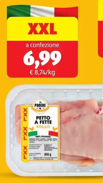 Il podere petto di pollo a fette XXL