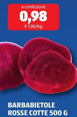 ALDI Barbabietole rosse cotte offerta