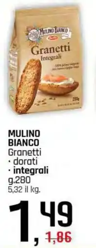 Famila Superstore MULINO BIANCO Granetti, dorati e integrali offerta