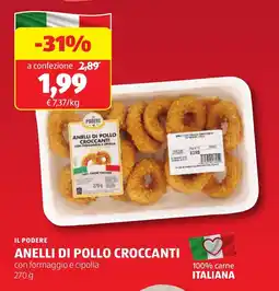 ALDI Il podere anelli di pollo croccanti offerta