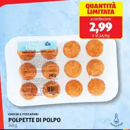 ALDI Cuochi e pescatori polpette di polpo offerta