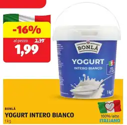 ALDI Bonlà yogurt intero bianco offerta