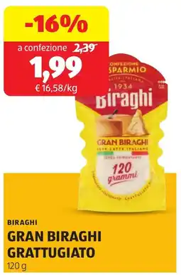 ALDI Biraghi gran biraghi grattugiato offerta