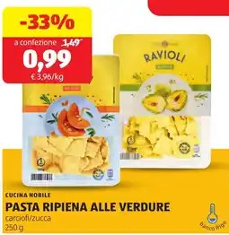 ALDI Cucina nobile pasta ripiena alle verdure offerta