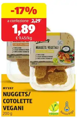 ALDI Myvay nuggets/ cotolette vegani offerta