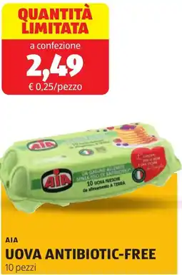 ALDI Aia uova antibiotic-free 10 pezzi offerta