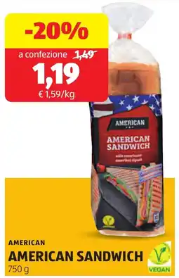 ALDI American sandwich offerta