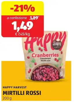 ALDI Happy harvest mirtilli rossi offerta