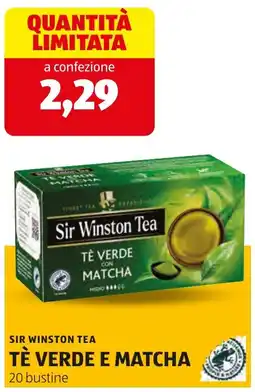 ALDI Sir winston tea tè verde e matcha offerta