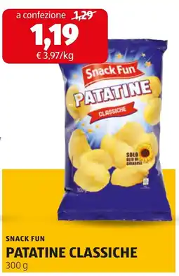 ALDI Snack fun patatine classiche offerta