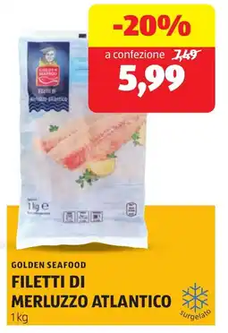 ALDI Golden seafood filetti di merluzzo atlantico merluzzo atlantico offerta