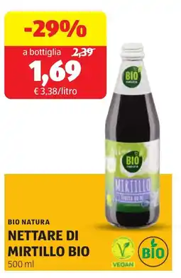 ALDI Bio natura nettare di mirtillo bio offerta