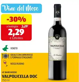 ALDI Le barchesse valpolicella DOC offerta