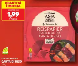 ALDI Asia green garden carta di riso offerta