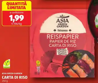 Asia green garden carta di riso