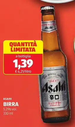 ALDI Asahi birra offerta