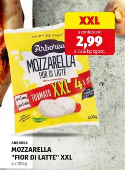 ALDI Arborea mozzarella "fior di latte" XXL offerta