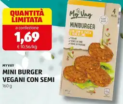 ALDI Myvay mini burger vegani con semi offerta
