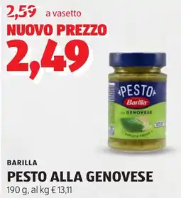 ALDI Barilla pesto alla genovese offerta